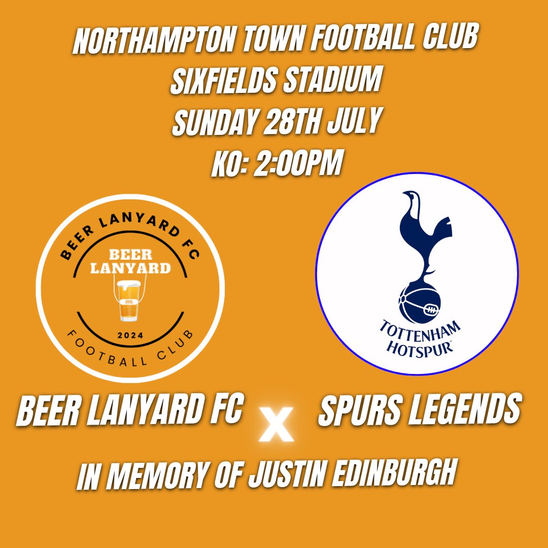 Beer Lanyard FC vs Spurs Legends at Northampton Town! - Beer Lanyard