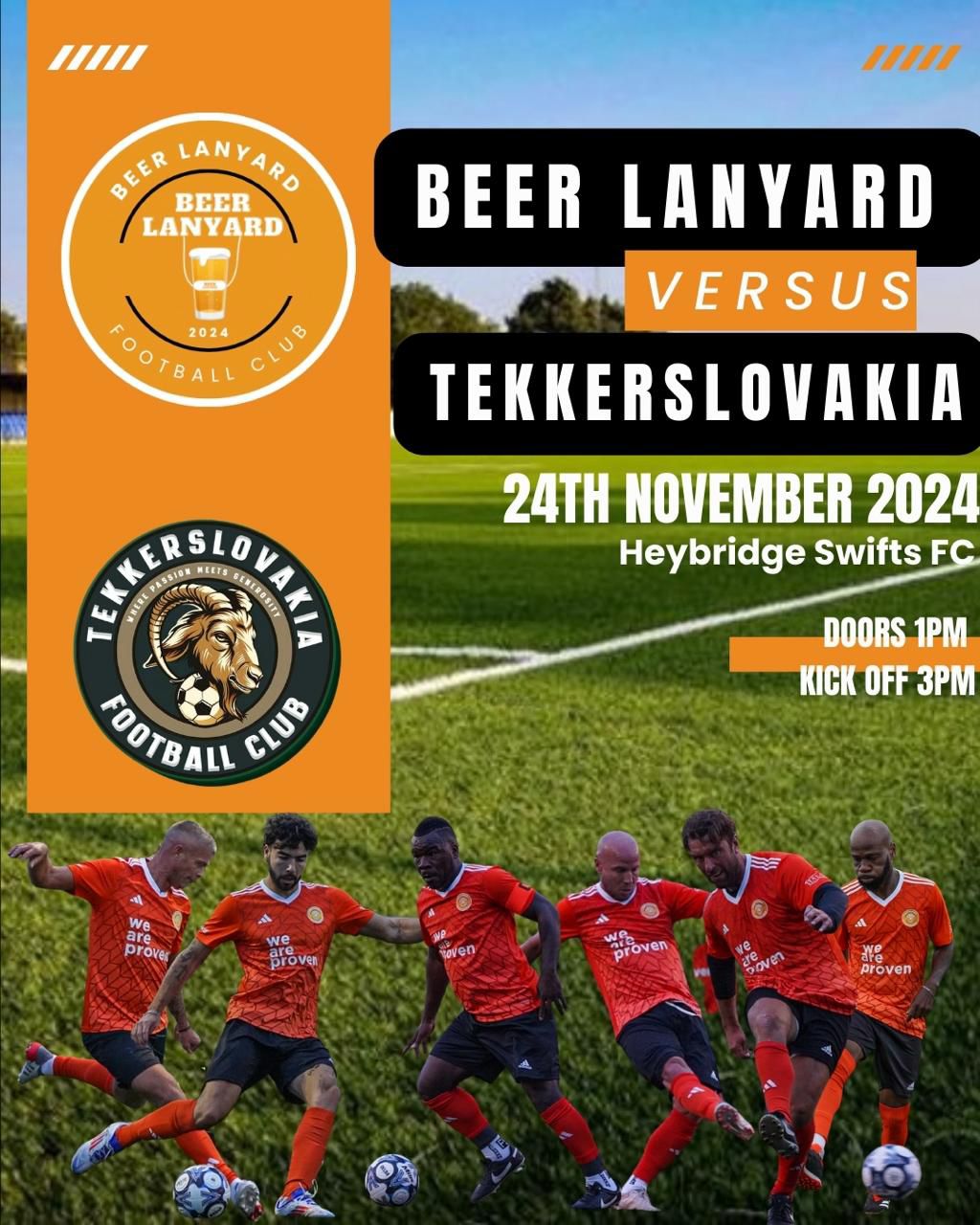 SPONSORSHIP PACKAGE - Beer Lanyard Football Legends vs Tekkerslovakia - Heybridge Swifts FC - ESSEX - 24th November - MATCH DAY PROGRAMME SPONSORSHIP - #shop_name - #BeerLanyard