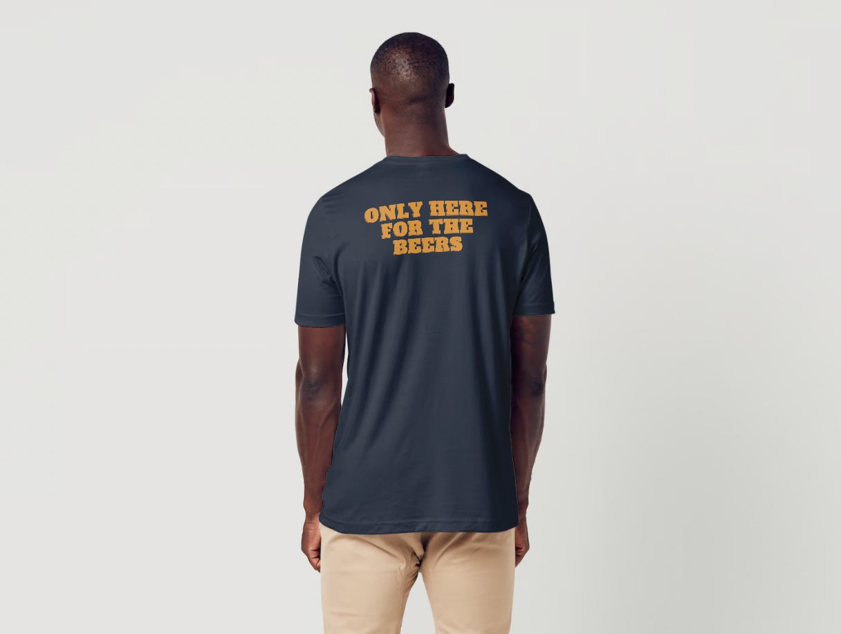 Only Here for the beers - Beer Lanyard - Navy T Shirt - #shop_name - #BeerLanyard