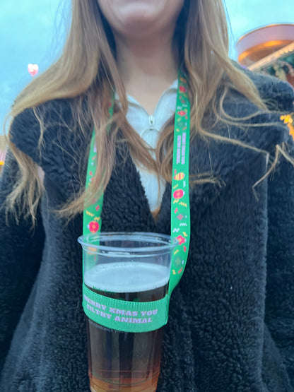 Filthy Animal Christmas Beer Lanyard Edition