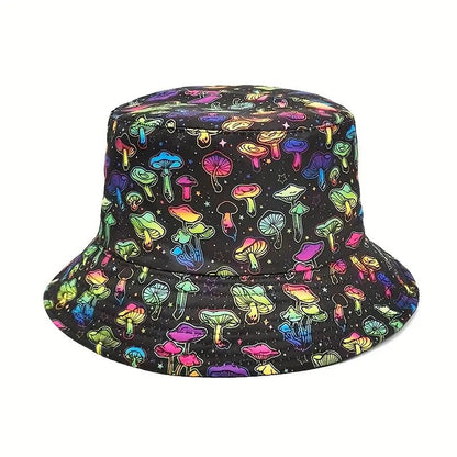 Beer Lanyard Raver Mushroom Bucket Hat Reversible Festival Bucket Hat - #shop_name - #BeerLanyard