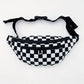 Beer Lanyard Black & White Checkered Festival Bum Bag - #shop_name - #BeerLanyard