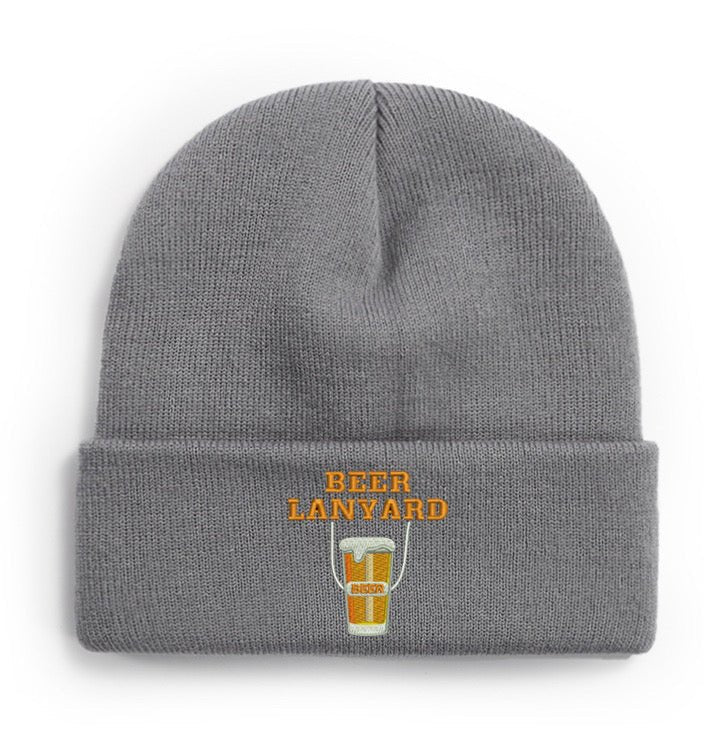 Beer Lanyard Grey Beanie Hat Music Festival Beanie Hat - #shop_name - #BeerLanyard